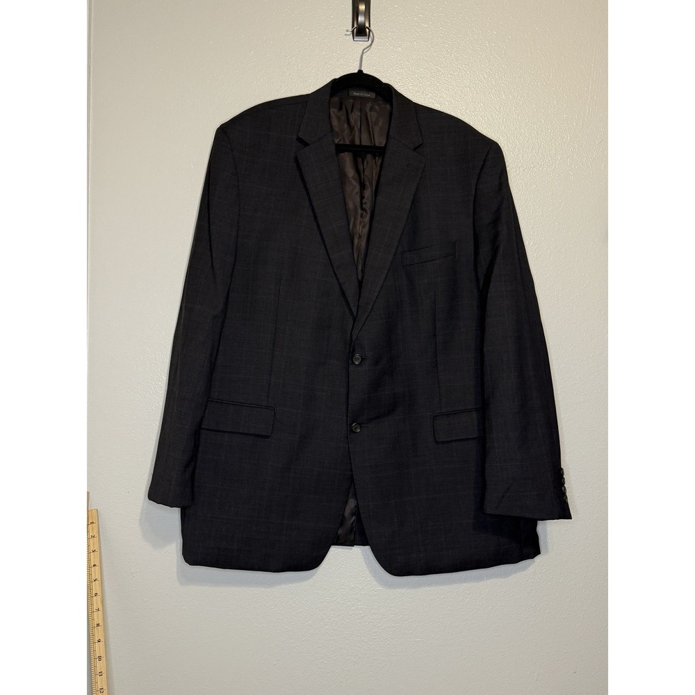 Ralph Lauren 48L Navy 100% Wool Men Blazer Suit Jacket Sport Coat Men's